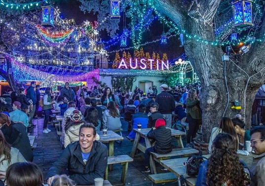 mozarts light show on lake austin